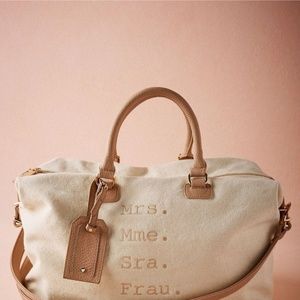 Anthropologie BHLDN Canvas Honeymoon Duffle